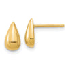 14K Polished 4.8x8.8mm Teardrop Post Earrings