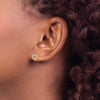 14K Polished Cut-Out Heart and Infinity Sign CZ Post Earrings