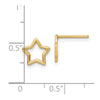 14k Polished Star Stud Post Earrings