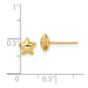 14k Polished Small Puffed Star Post Earrings