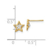 14k CZ Star Post Earrings