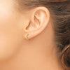 14K Butterfly/3-4mm Freshwater Cultured Pearl/Mini Hoop 3-Pair Earring Set