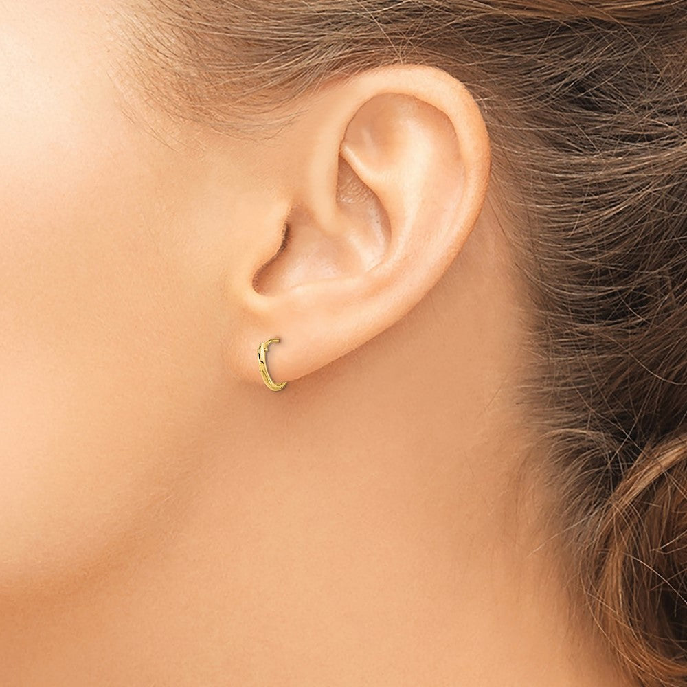 14K Butterfly/3-4mm Freshwater Cultured Pearl/Mini Hoop 3-Pair Earring Set