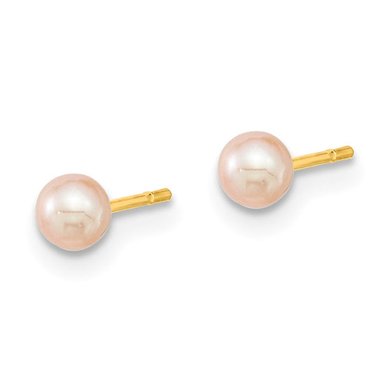 14K Butterfly/3-4mm Freshwater Cultured Pearl/Mini Hoop 3-Pair Earring Set
