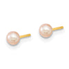 14K Butterfly/3-4mm Freshwater Cultured Pearl/Mini Hoop 3-Pair Earring Set