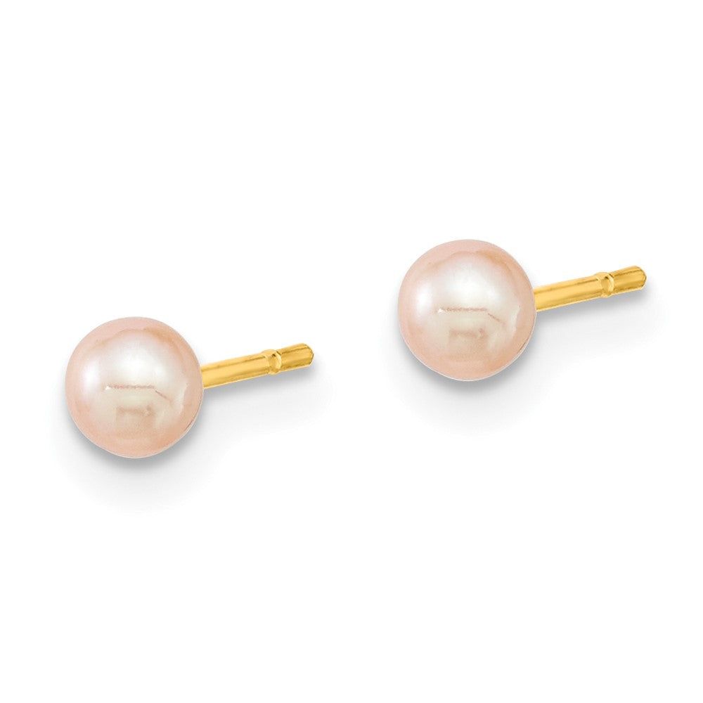 14K Butterfly/3-4mm Freshwater Cultured Pearl/Mini Hoop 3-Pair Earring Set
