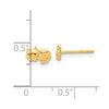 14K Polished Cat Post Earrings