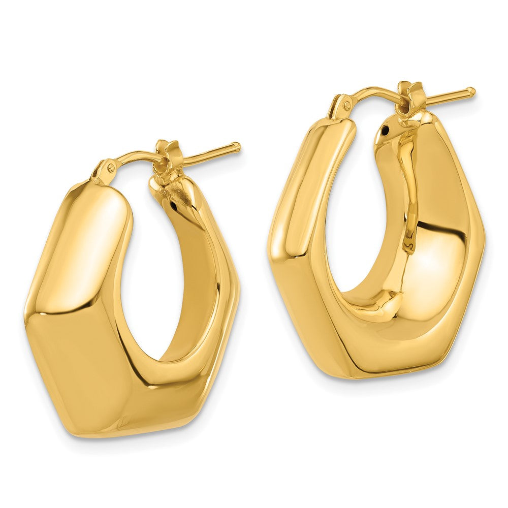 14K Polished Hoop Earrings