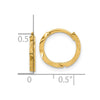 14K Polished Wavy Hinged Hoop Earrings