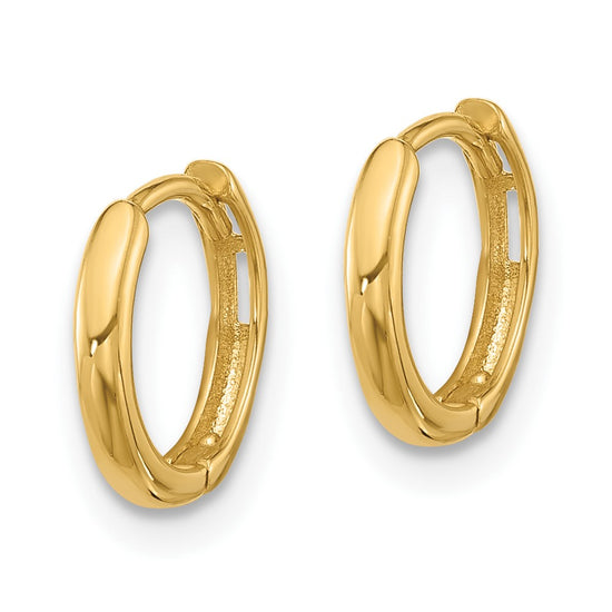 Gold Circle Hinged Hoop Earrings