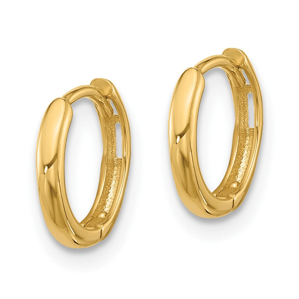 Gold Circle Hinged Hoop Earrings