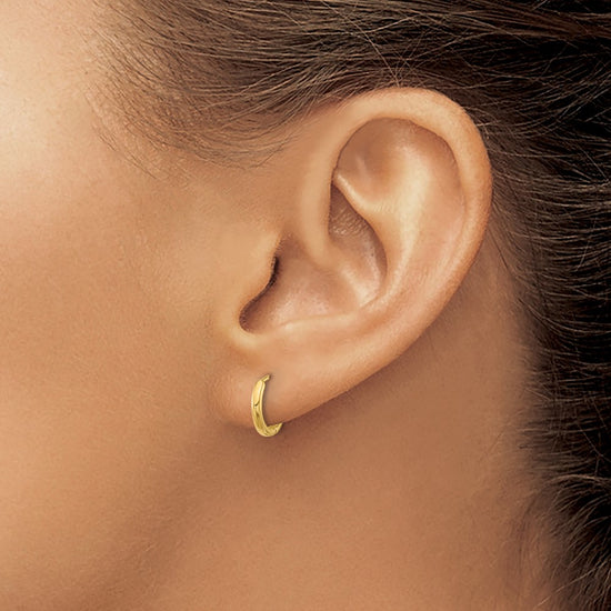 Gold Circle Hinged Hoop Earrings