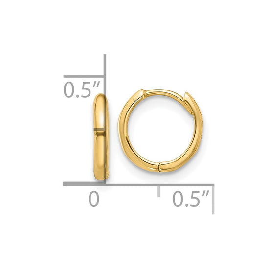 Gold Circle Hinged Hoop Earrings