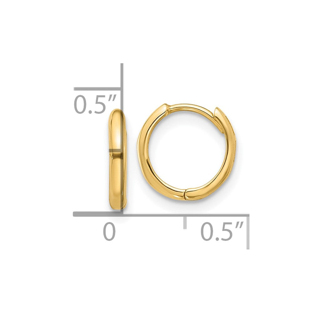 Gold Circle Hinged Hoop Earrings