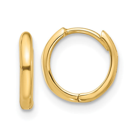 Gold Circle Hinged Hoop Earrings