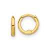 14k Polished 1.45x7.5mm Hinged Huggie Hoop Earrings