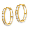 Gold CZ Hoop Earrings