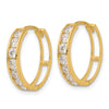 Gold CZ Hoop Earrings