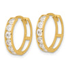 Gold CZ Hoop Earrings