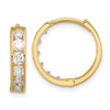 Gold CZ Hoop Earrings