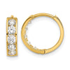 Gold CZ Hoop Earrings