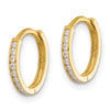 Gold CZ Hoop Earrings