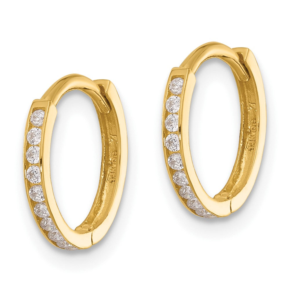 Gold CZ Hoop Earrings