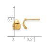 14K 5x7mm Polished Curved Post Earrings