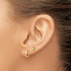 Gold Diamond-cut Hoop and Ball Post Set