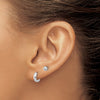 Gold Diamond-cut Hoop and Ball Post Set