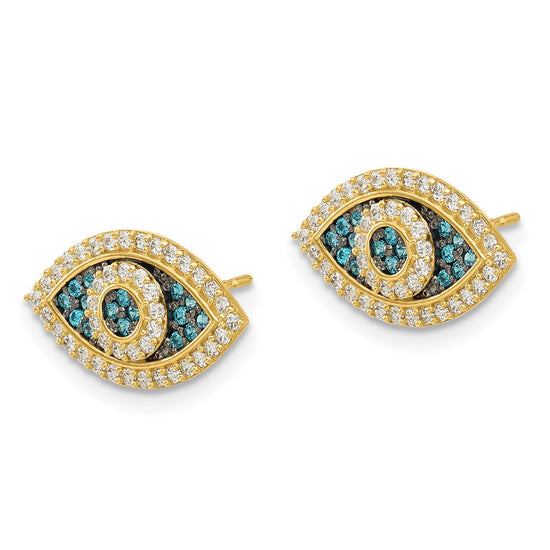 Gold Evil Eye Earrings