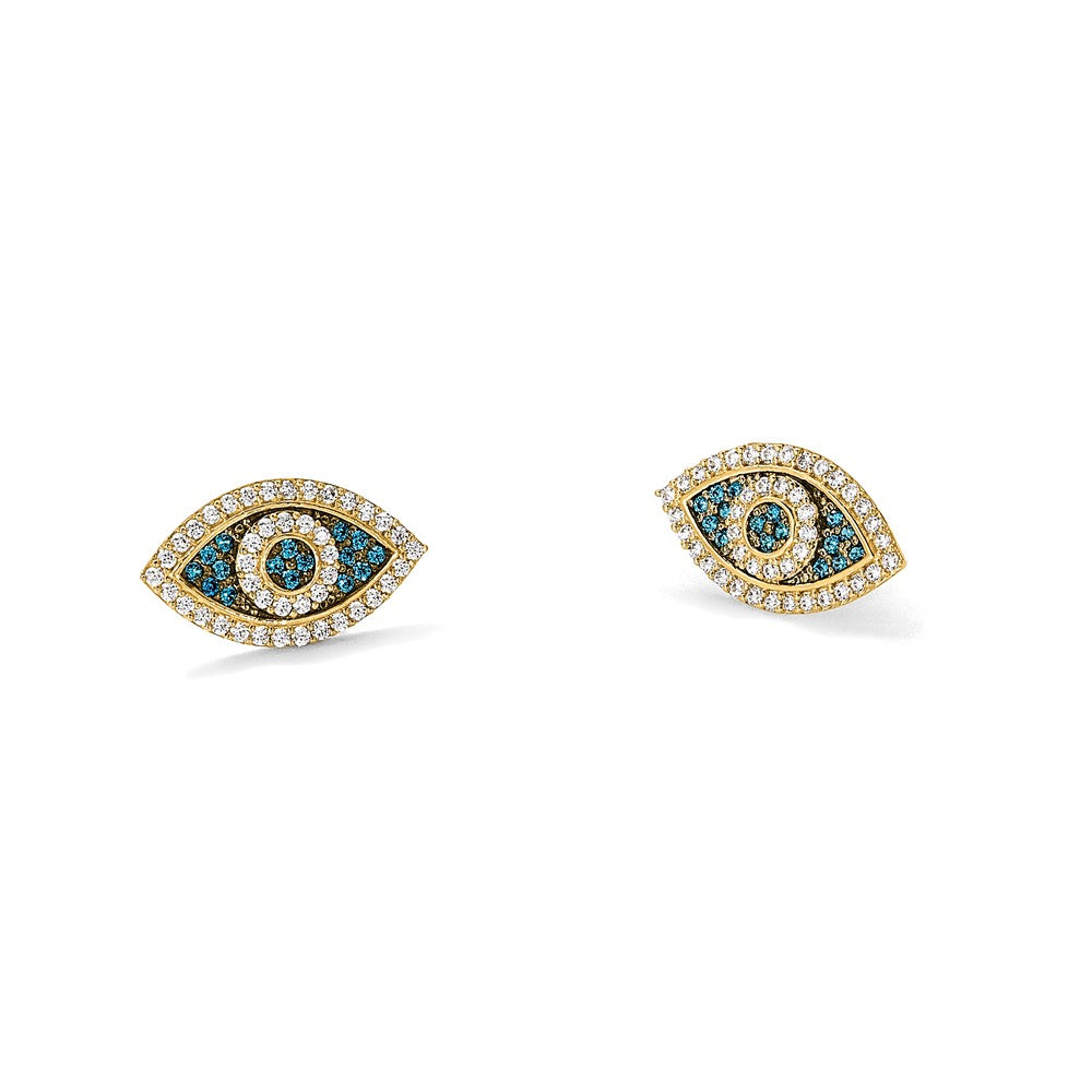 Gold Evil Eye Earrings