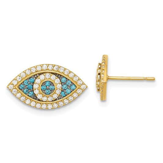 Gold Evil Eye Earrings
