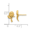 14K Polished Rose Post Earrings