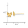 14K Polished Small Butterfly Post Earrings
