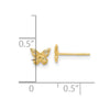 14K Polished Small Butterfly Post Earrings