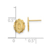 14K Diamond-Cut Small Miraculous Medal Post Earrings