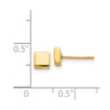 14k Polished 4.5mm Square Post Earrings