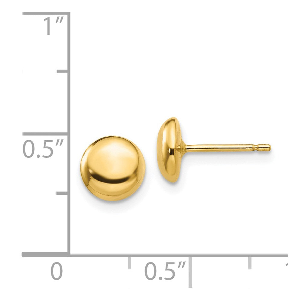 Gold Button Post Earrings