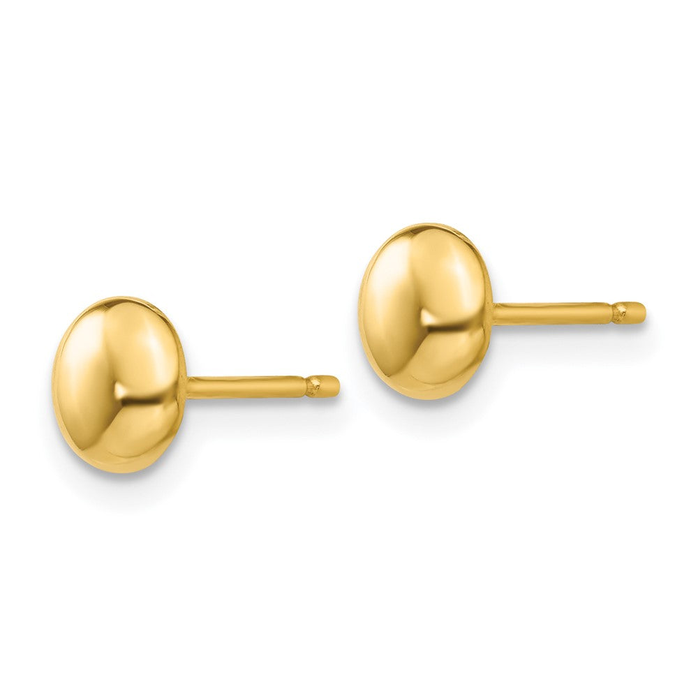 Gold Button Post Earrings