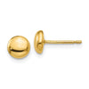 Gold Button Post Earrings