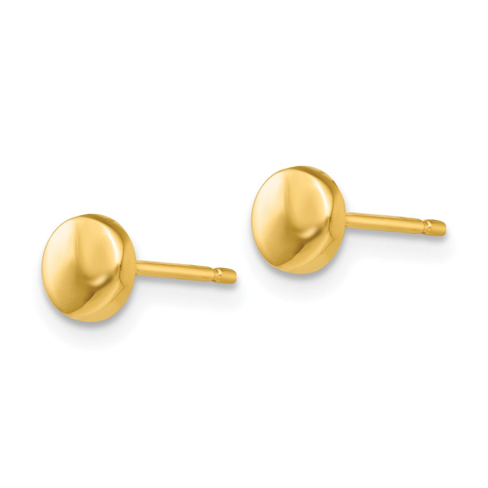 Gold Button Post Earrings