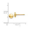 Gold Button Post Earrings