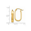 3.5mm Gold Polished Oval Hoop Earrings