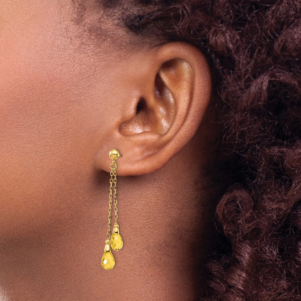 Gemstone Dangle Earrings
