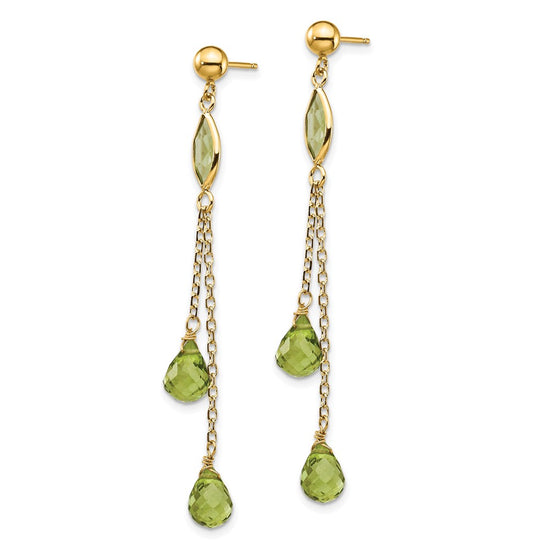 Gemstone Post Dangle Earrings