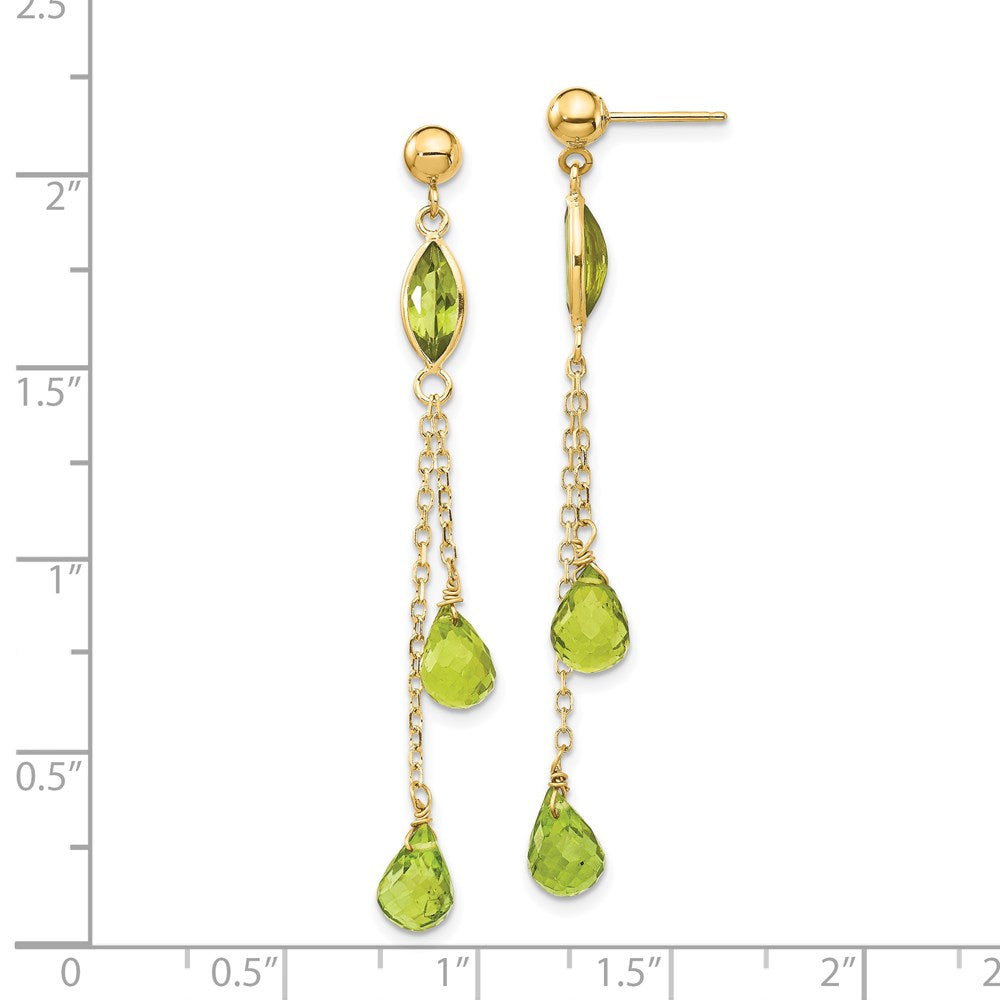 Gemstone Post Dangle Earrings