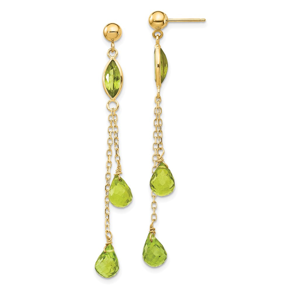 Gemstone Post Dangle Earrings