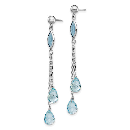 Gemstone Post Dangle Earrings