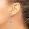 Gemstone Post Dangle Earrings